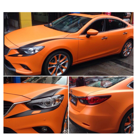 Matt Color Change Vinyl Film Car Wraps Hood Roof