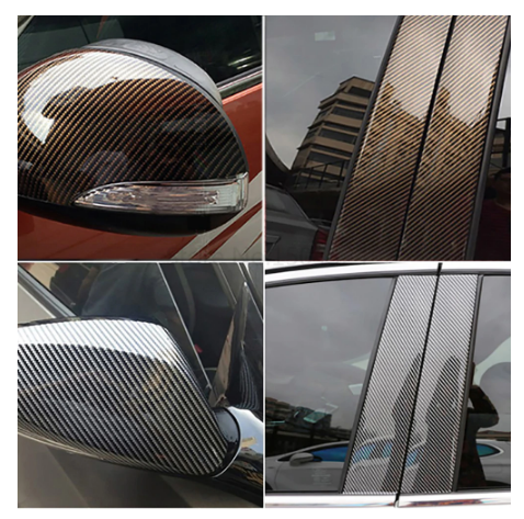 10cm*100cm 2D High Glossy Carbon Fiber Vinyl Wrap 