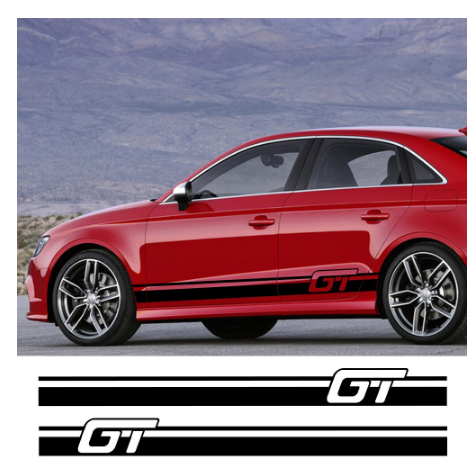 2pcs Car Side Sticker For Audi BMW Ford Volkswagen Toyota