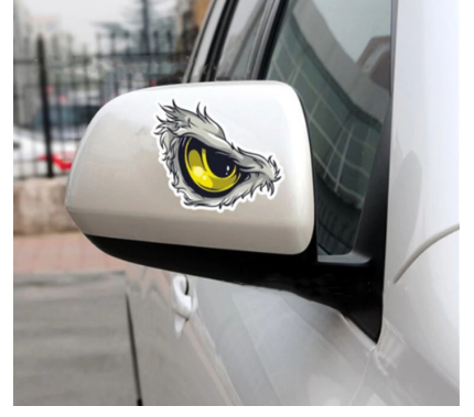 1 Pair 3D Eagle Eyes Car Stickers