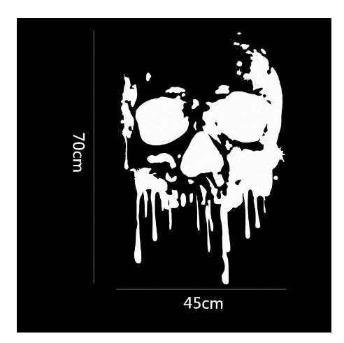 70x45cm Bloody Skull Personality Car Stickers For Car Hood Body