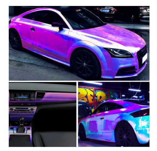 10cmx100cm Holographic Rainbow Chrome Car Stickers