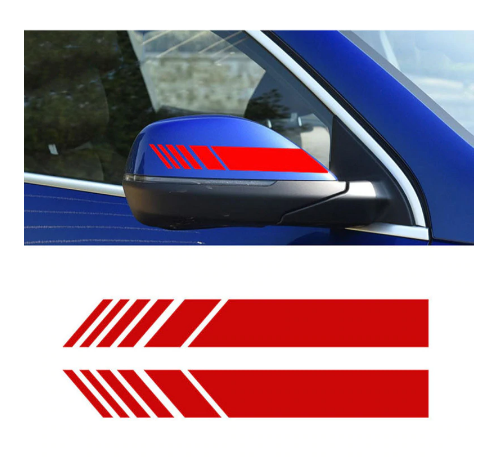 1 Pair 15.3x2cm Car Rearview Mirror Stripes Stickers