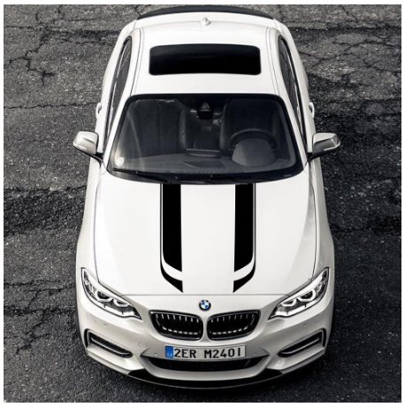 2pcs 20cmx85cm Car Hood Cover Stickers