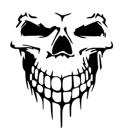 Personality Car Stickers Reflective Skull Hood Side Door Decals Vinyl