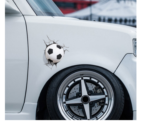 3D Football Car Stickers Personality Vinyl 