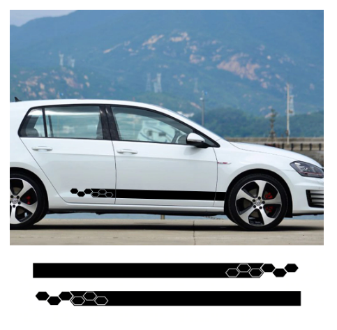 Car Stickers Door Side Skirt Vinyl Wrap