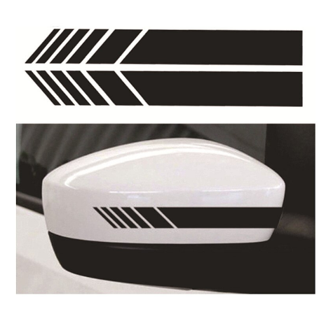 1 Pair 15.3x2cm Car Rearview Mirror Stripes Stickers