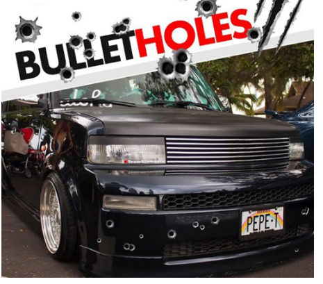 23*29cm DIY Funny 1Pcs Car Stickers 3D Bullet Hole