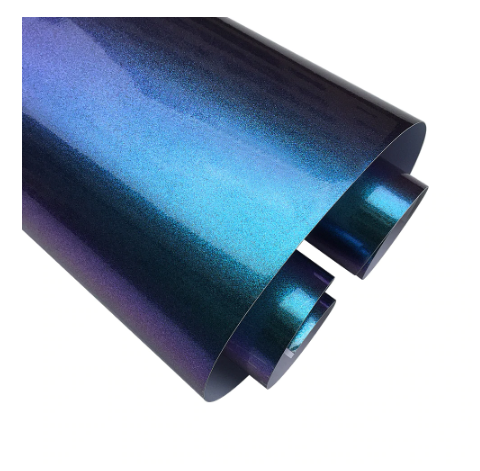 50x200cm Glossy/Matt Blue Purple Chameleon Pearl Glitter Vinyl