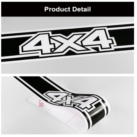 2Pcs Car Long Side Stripes Sticker