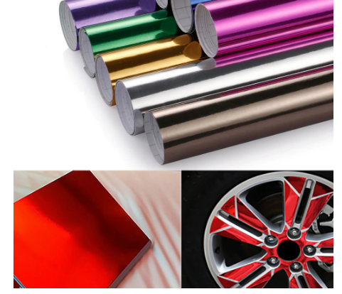 60cm*500cm Chrome Mirror Vinyl Wrap Film Adhesive Decoration Color