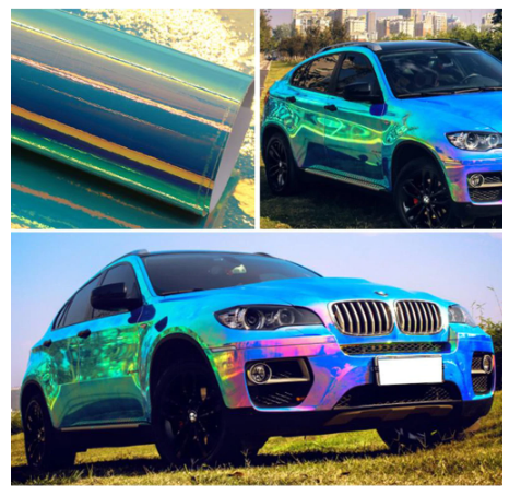 remium Rainbow Mirror Vinyl Film Holographic 