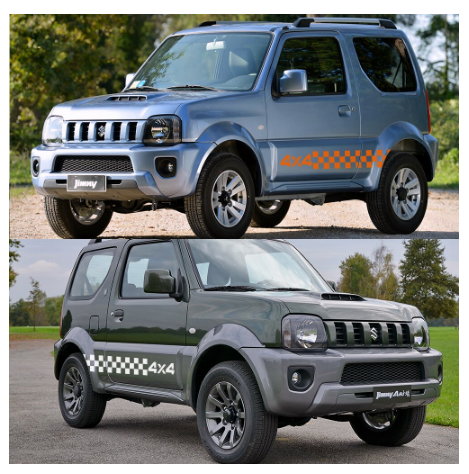 For Suzuki Jimny 2pcs Car Side Skirts Stickers