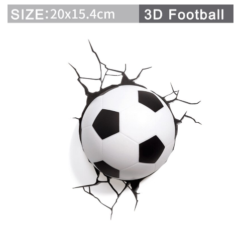 3D Football Car Stickers Personality Vinyl 