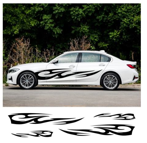 4Pcs/lot Car Stickers Auto Door Side Hood 