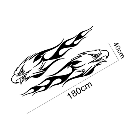 2PCS Car Stickers Eagle Head Decals For For BMW