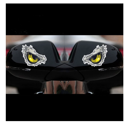 1 Pair 3D Eagle Eyes Car Stickers