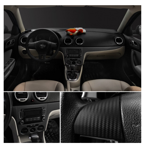 Car Styling 80*600cm DIY Waterproof 3D Car Carbon Fiber Vinyl 