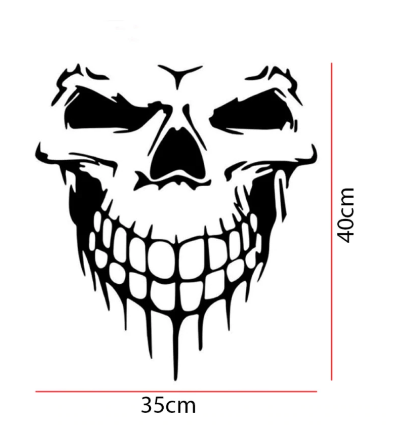 Personality Car Stickers Reflective Skull Hood Side Door Decals Vinyl