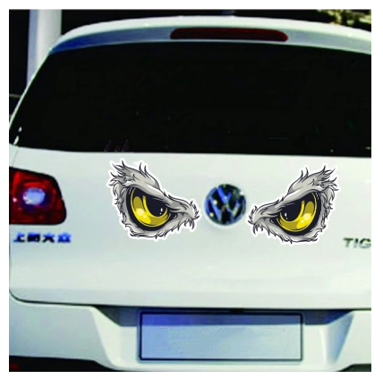 1 Pair 3D Eagle Eyes Car Stickers