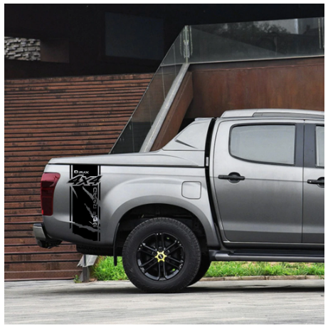 2Pcs For Isuzu Dmax Car Side Stickers