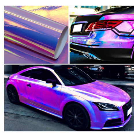 remium Rainbow Mirror Vinyl Film Holographic 