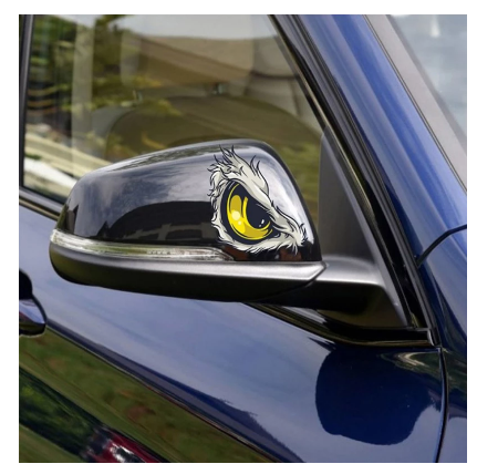 1 Pair 3D Eagle Eyes Car Stickers