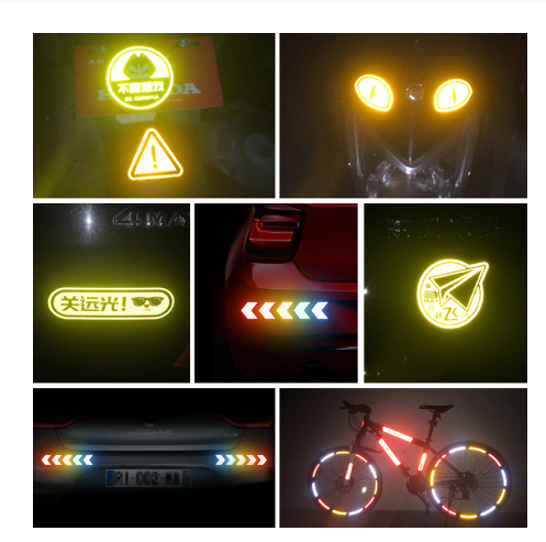 10Pcs/lot Reflective Safety Stickers Warning Conspicuity Tape