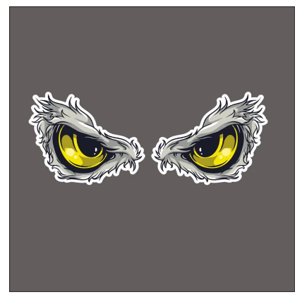 1 Pair 3D Eagle Eyes Car Stickers